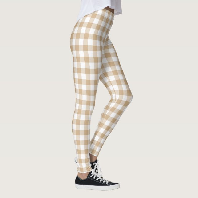 Legging Xadrez Bege Gingham (Direita)