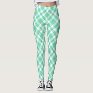 Legging Xadrez Branco Aquamarine