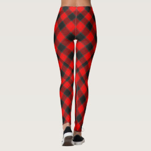 Legging Xadrez Buffalo Vermelho e Negro