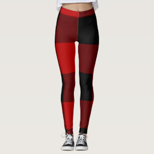 Legging Xadrez Buffalo Vermelho e Preto