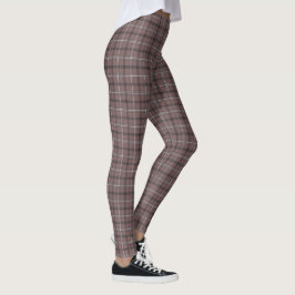 Legging Xadrez Clássico Rosa Marrom