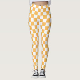 Legging Xadrez clássico visual em pêssego