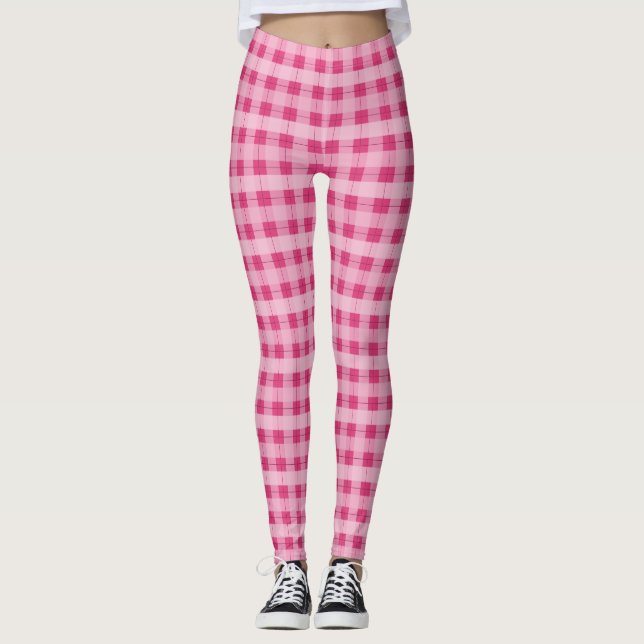 Legging Xadrez cor-de-rosa 2,0 (Frente)