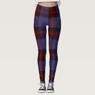 Legging Xadrez de búfalo azul marinho vermelho