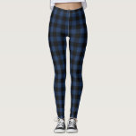 Legging Xadrez de Buffalo Retroativa Padrão de Tartan Mari<br><div class="desc">Xadrez de Buffalo Retroativa Marinho Padrão de Tartan Leggings Azul e Preta</div>