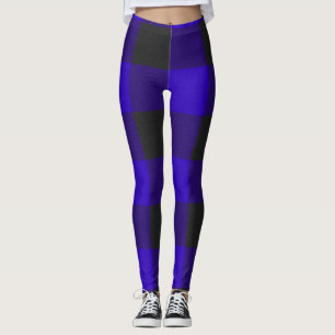 Legging Xadrez de Buffalo - Verificação Real Azul