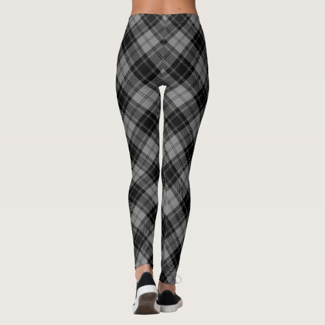Legging Xadrez de cinzas pretas Douglas tartan (Verso)