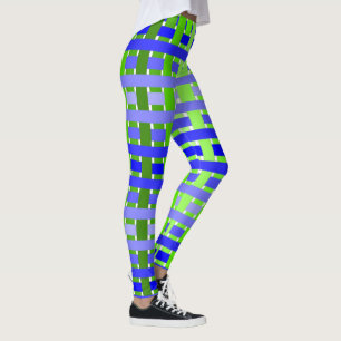 Legging Xadrez de gradiente azul