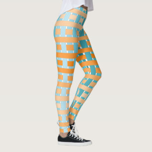 Legging Xadrez de gradiente laranja