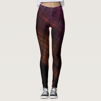 Legging Xadrez de Grunge Escura