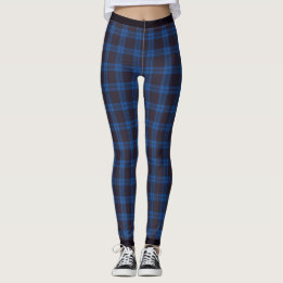 Legging Xadrez de Tartan de ameixa Escura