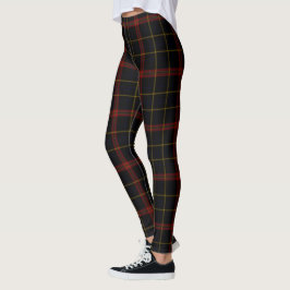 Legging Xadrez de Tartan gigante amarela vermelha dobro