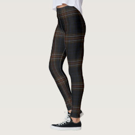 Legging Xadrez de Tartan gigante amarela vermelha preta
