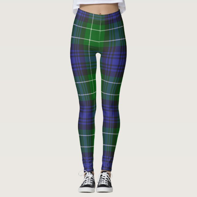 Legging Xadrez de Tartan Verde Abercrombie (Frente)