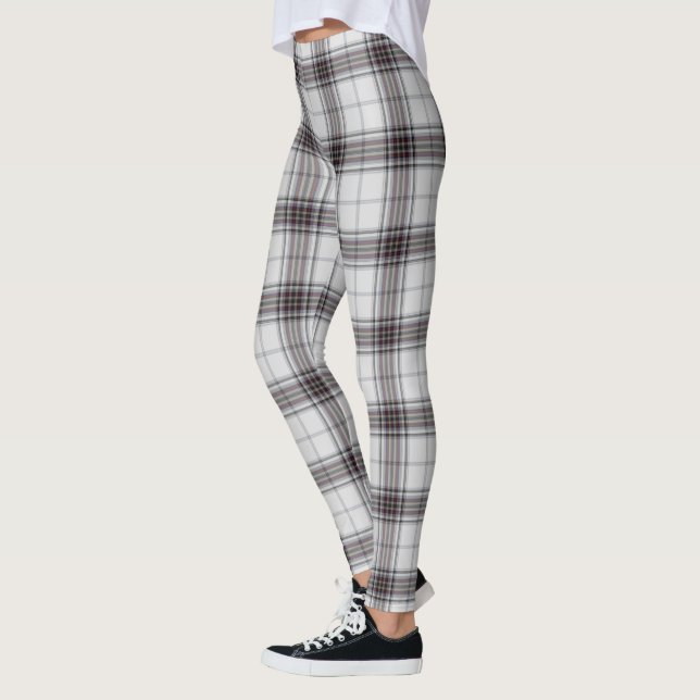 Legging Xadrez de Tartan vermelha preta branca (Esquerda)