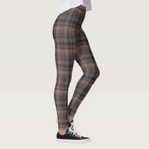 Legging Xadrez de Terras Escuras de Madeira