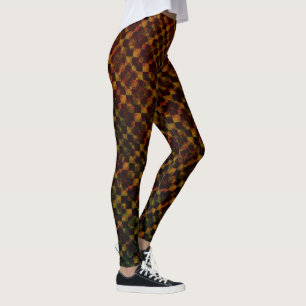 Legging Xadrez deformado extremamente sujo de ferrugem ou 