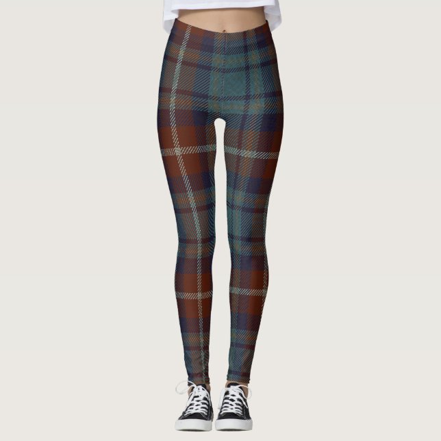 Legging Xadrez do clã do Tartan de Greer (Frente)