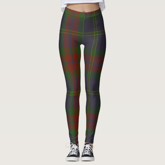 Legging Xadrez do clã do Tartan de Harvey (Frente)