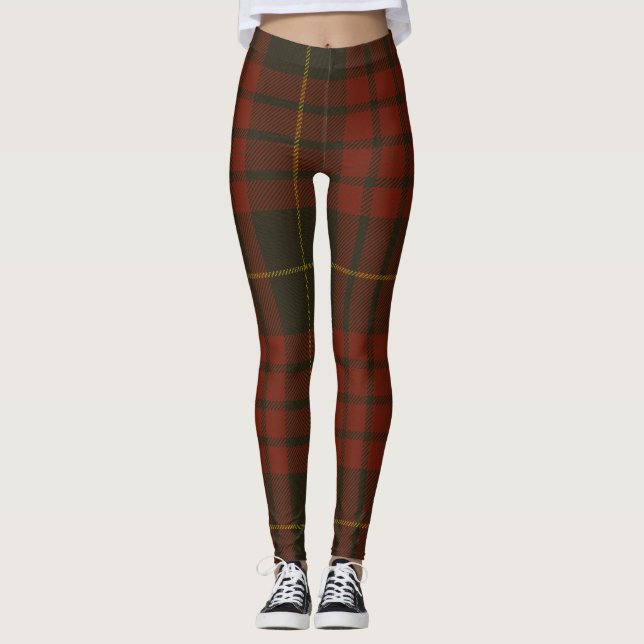 Legging Xadrez do clã do Tartan de MacQueen (Frente)