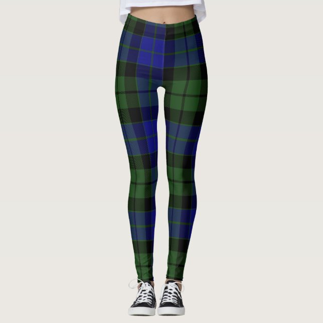 Legging Xadrez do Clã Tartan da Escócia MacKay Verde (Frente)
