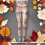 Legging Xadrez do tartan bege laranja verificação moderna<br><div class="desc">Interpretação artística moderna em aquarela parece o tema de verificação de xadrez tartana.O esquema de cores lembra o outono com sutis nuances de laranja,  terracota,  ameixa,  berinjela,  berinjela,  mauve,  roxo,  bege,  creme,  marfim em harmonia.Cores delicadas suaves para um efeito refinado de lavagem.</div>