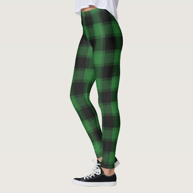 Legging Xadrez esfestiva verde e preto (Esquerda)