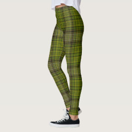 Legging Xadrez gigante super preta & vermelha da verde