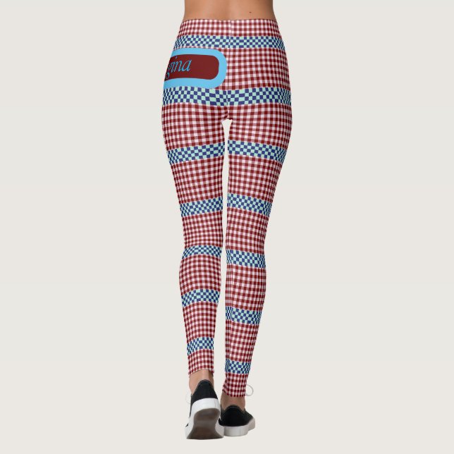 Legging Xadrez Gingham Personalizado (Verso)