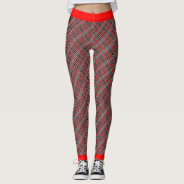 Legging Xadrez PLAID Vermelho e Preto Não Convencional