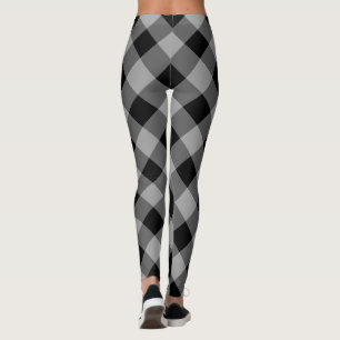 Legging Xadrez preta e Cinza marcada