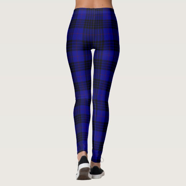 Legging Xadrez preto azul tartan MacKay (Verso)