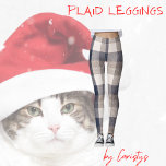 Legging Xadrez Preto, Marrom, Marfim<br><div class="desc">Padrão clássico de xadrez em tons pretos, castanhos e marfim.</div>