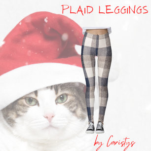 Legging Xadrez Preto, Marrom, Marfim