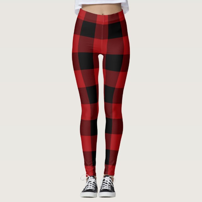 Legging Xadrez Red Black Buffalo Verificada (Frente)