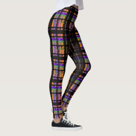 Legging Xadrez Remoinho Assustador de Halloween
