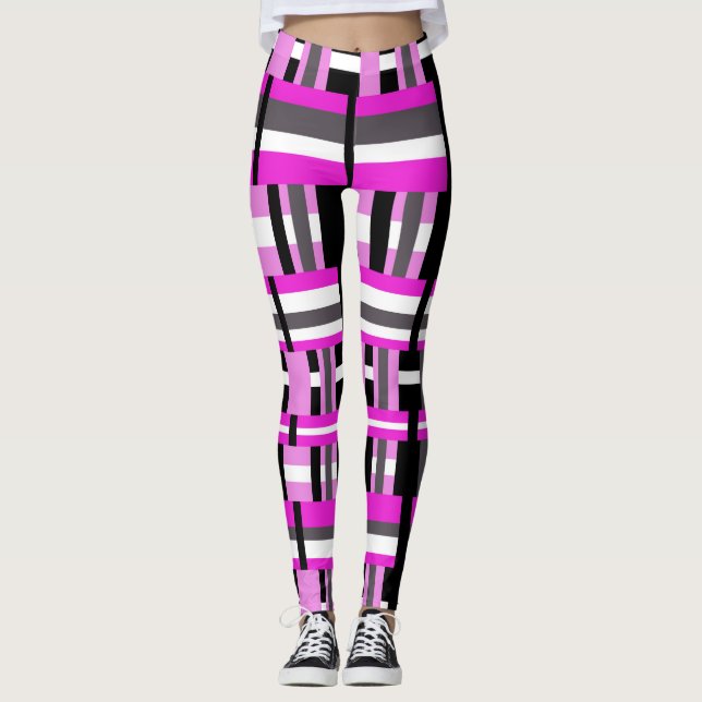 Legging Xadrez rosa (Frente)