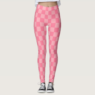 Legging Xadrez Rosa Elegante