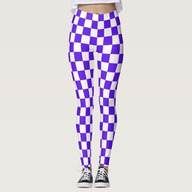Legging Xadrez roxo visual clássico  (Frente)