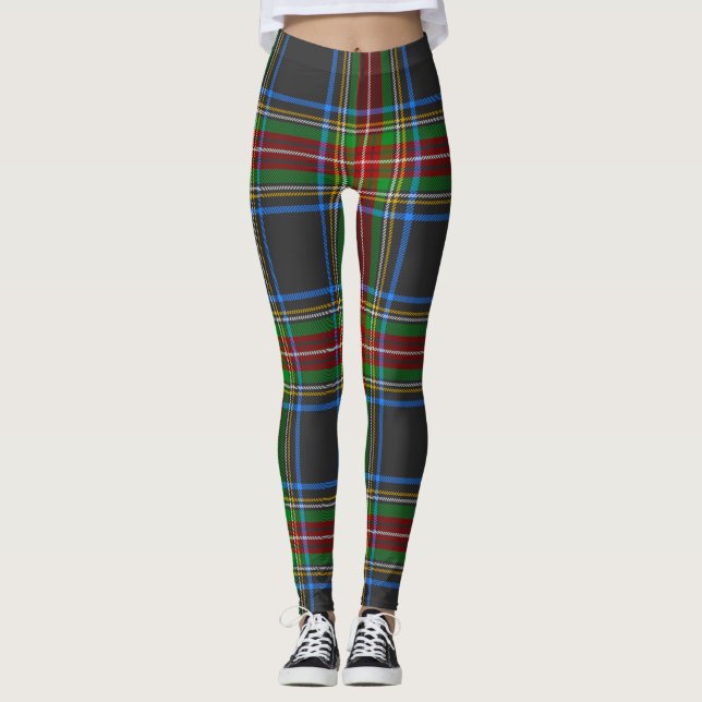 Legging Xadrez Stewart Stuart Black Clan Tartan (Frente)