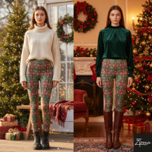 Xadrez Tartan Natal Vermelho Verde Fino