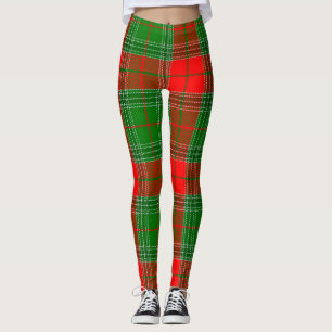 Legging Xadrez Tartan Vermelho e Verde 