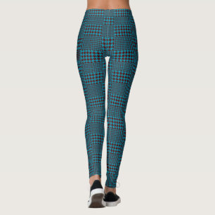 Legging Xadrez Tatã Moderna Azul e Marrom