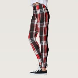 Legging Xadrez Trendy Abstrato Red Black Collection