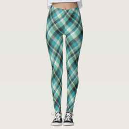 Legging Xadrez Verde Azul