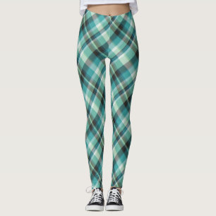 Legging Xadrez Verde Azul