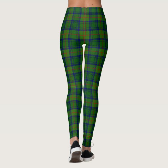 Legging xadrez verde azul tartan Cranstoun (Verso)