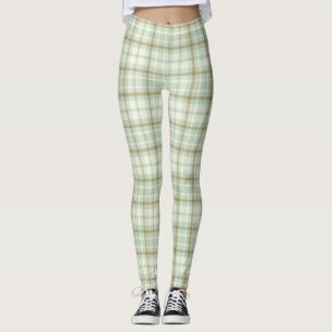 Legging Xadrez verde-branca