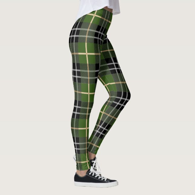 Legging Xadrez Verde Clássica de Natal (Direita)