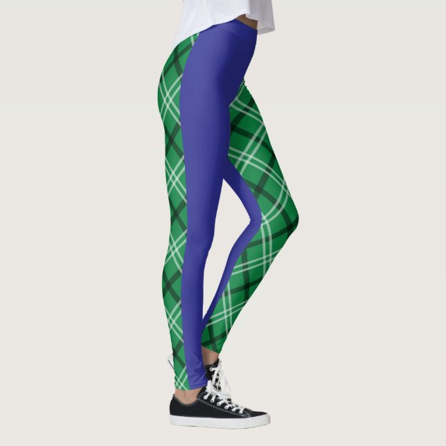 Legging Xadrez Verde e Azul (Direita)